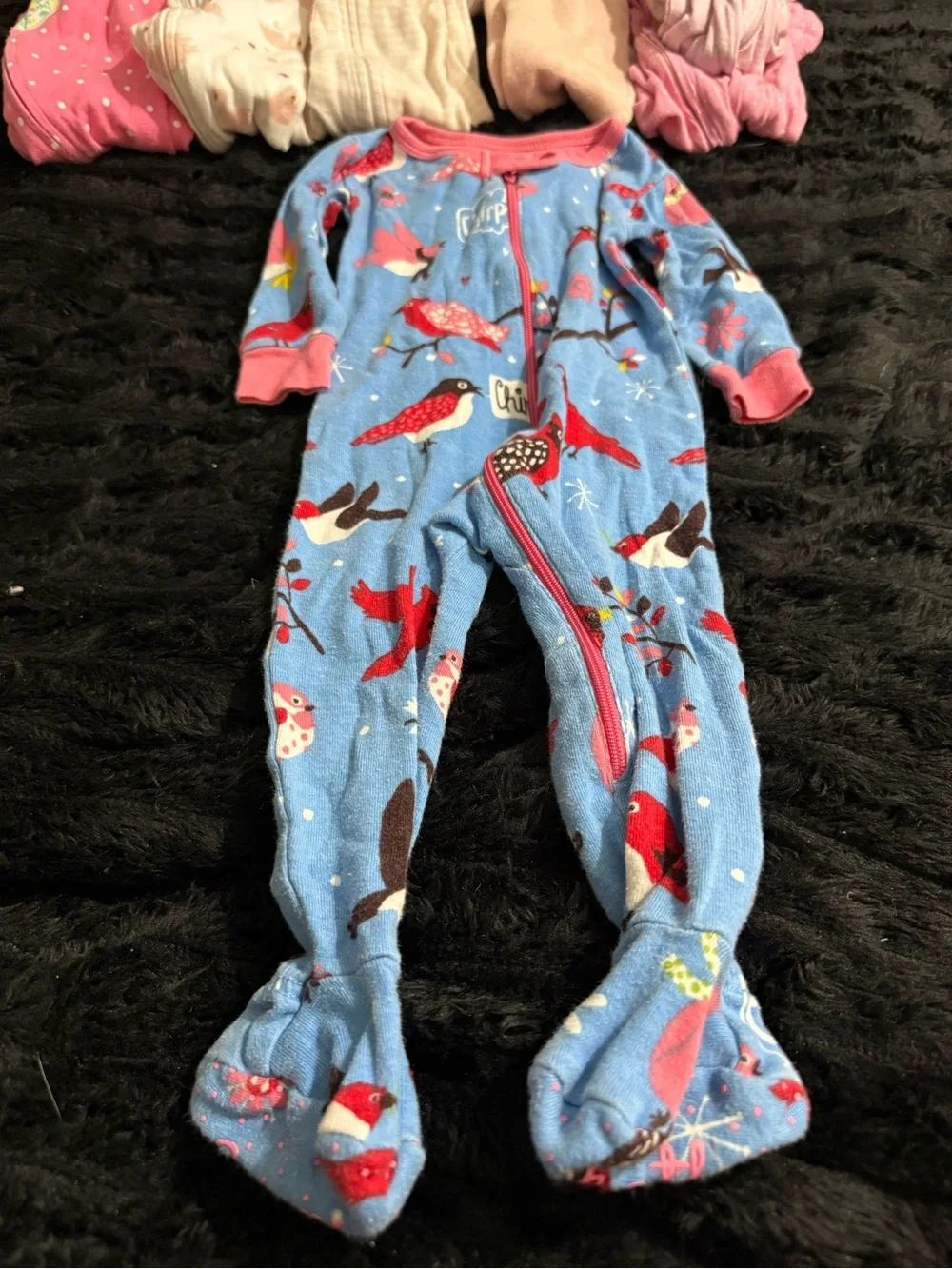 Carter's Assorted Girls' One-Piece Footies in Pink, Blue, Mint & Cream